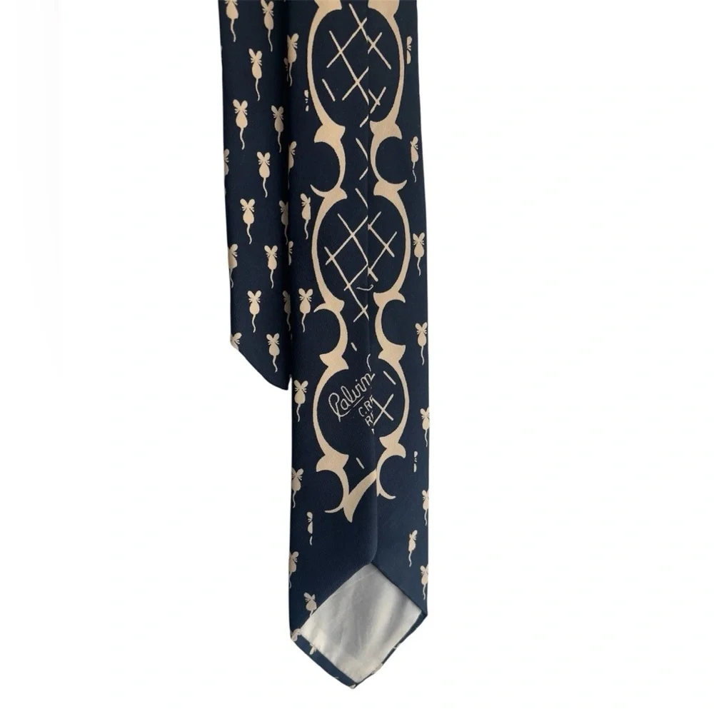 Calvin Curtis Cravateur Mens Vintage Mouse Print neck Tie 2.75” Narrow Collector